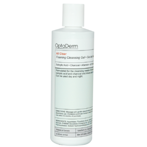 Full shot of the Clear Foaming skin clinic cleanser in front of a white background