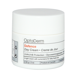 Close up of the Defence Day skin care sun protectio cream with a white background